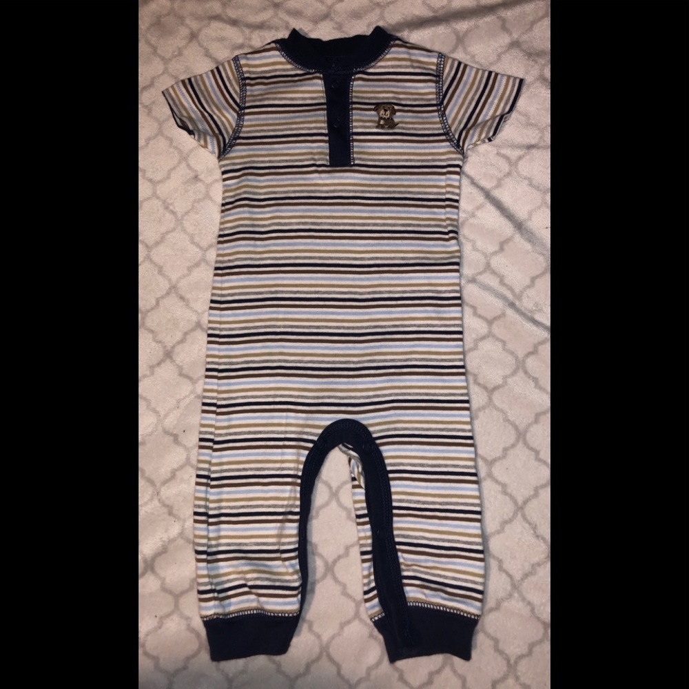 Carter’s Baby Boy Multicolor Short Sleeve Jumper – Size 6M | Soft & Playful